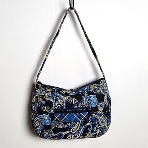Vera Bradley Retired Blue and Tan Paisley print Shoulder Bag w wallet